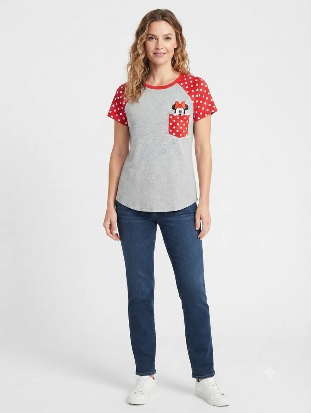 Disney Minnie Mouse T-shirt Pocket Tee Junior Size Large